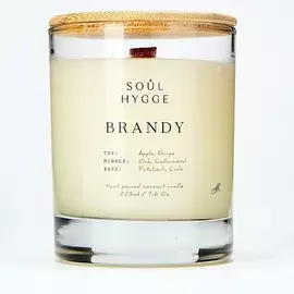 SOUL HYGGE Ароматическая свеча BRANDY с деревянным фитилем 225.0