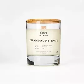 SOUL HYGGE Ароматическая свеча CHAMPAGNE ROS с деревянным фитилем 222.0