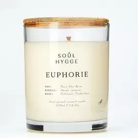 SOUL HYGGE Ароматическая свеча EUPHORIA с хлопковым фитилем