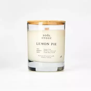 SOUL HYGGE Ароматическая свеча LEMON PIE с деревянным фитилем 225