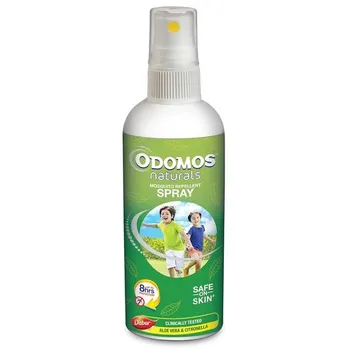 Dabur Odomos Naturals спрей-репеллент от комаров 100 мл, клинически протестирован и сертифицирован педиатрами, 8 часов защиты при однократном применении