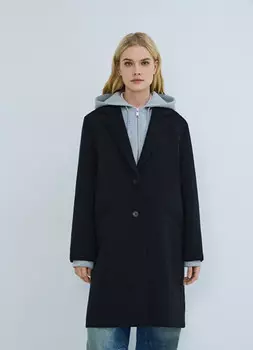 Пальто с капюшоном, Черный