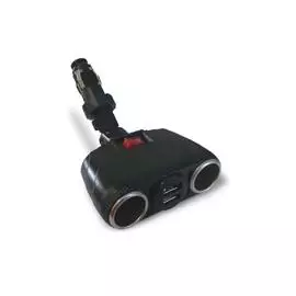 Разветвитель прикуривателя AVS 12/24 (на 2 выхода+2USB) CS240U