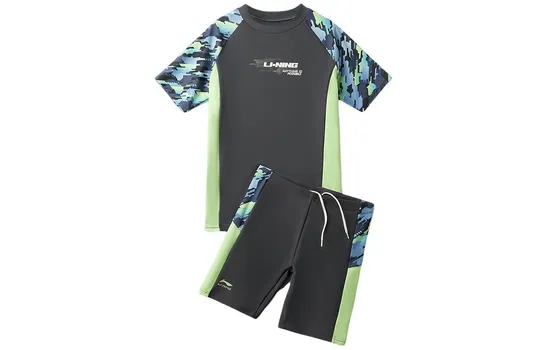 Детский детский купальник Lining, зеленый