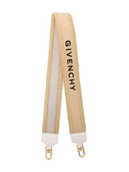 Givenchy ремень на плечо с вышитым логотипом, нейтральный цвет