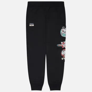Мужские брюки Evisu Heritage Indian Totem Daruma Print, цвет чёрный, размер XXL