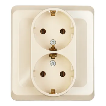 Розетка Systeme Electric Этюд встраиваемая бежевая (PC16-007K)