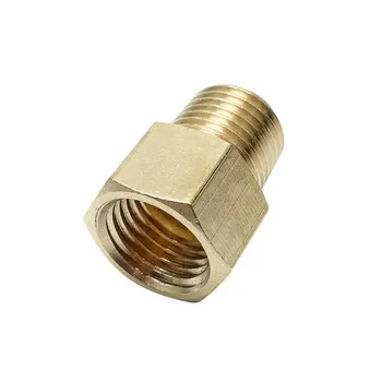 Переходник с наружной резьбы NPT 1/8 дюйма на наружную резьбу BSPT 1/8 дюйма, универсальный латунный Соединительный фитинг