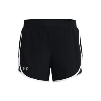 Under Armour SS23 Однотонные шорты со средней посадкой и принтом логотипа для женщин, черные 1369757-001 L