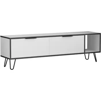 Тумба под ТВ FUROKI TV UNIT LEVE (ЛДСП,Металл/Черный,Белый,Темно-серый) арт.LEV00420