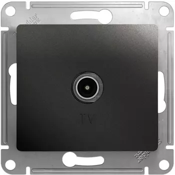 ТВ-розетка оконечная (антрацит) Systeme Electric Glossa GSL000791