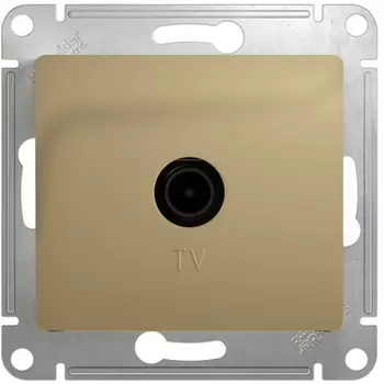 ТВ-розетка оконечная (титан) Systeme Electric Glossa GSL000491