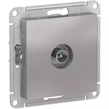 ТВ-розетка проходная (алюминий) Systeme Electric AtlasDesign ATN000393