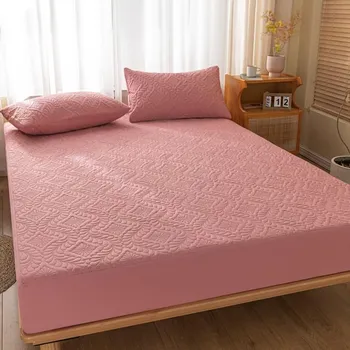 Водонепроницаемый чехол для матраса Bonenjoy, однотонный, размер Queen/King Size, защитный чехол для матраса, односпальная кровать, водонепроницаемая простыня 180x200 90x200x30cm 1pc
