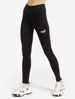 Легинсы женские PUMA Power High-Waist 7/8 AOP Stardust, Черный
