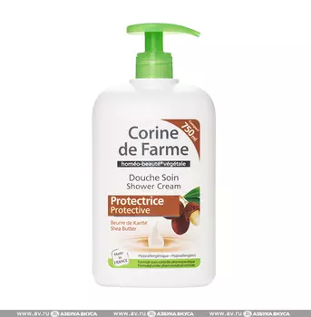 Гель для душа Corine de Farme Каритэ Защищающий Кожу Уход 750мл 1шт. Франция