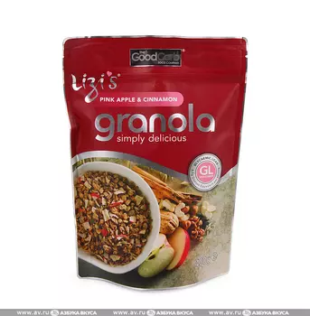 Гранола Lizi`s с яблоком и корицей The GoodCarb Food Co Ltd 400 г Великобритания