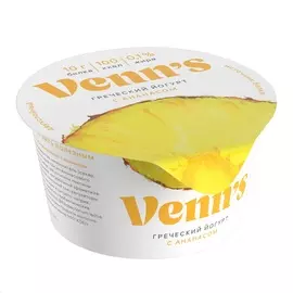 Йогурт Venn`s "Греческий" обезжиренный 0.1% 130г Россия