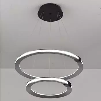 Подвесная люстра iLedex Vision 9225-6+4SD GR+BK