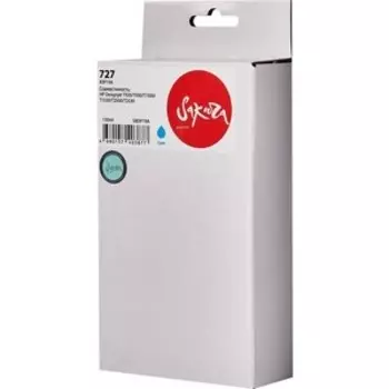 Картридж Sakura B3P19A (№727 Cyan) для HP, голубой, 130 мл.