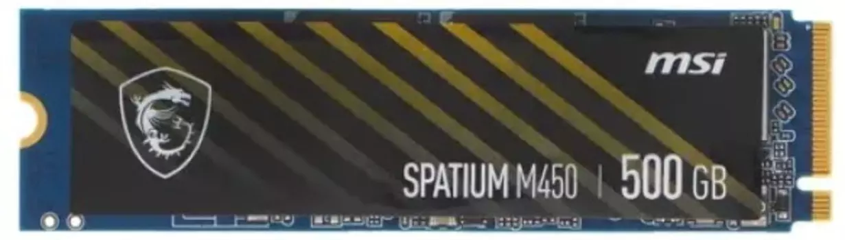 Накопитель SSD M.2 2280 MSI SPATIUM M450 500GB PCIe Gen4x4 NVMe 1.4 3600/2300MB/s IOPS300/550K MTBF 1.5M 300 TBW