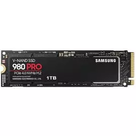 Накопитель SSD M.2 2280 Samsung MZ-V8P1T0BW 980 PRO 1TB PCIe Gen 4.0 x4 NVMe V-NAND 3-bit MLC 7000/5000MB/s IOPs 1000K/1000K MTBF 1.5M