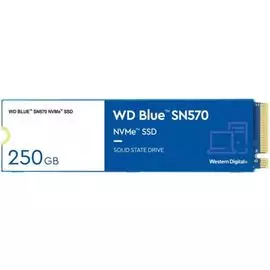 Накопитель SSD M.2 2280 Western Digital WDS250G3B0C WD Blue SN570 250GB PCIe Gen3 x 4 TLC 3300/1200MB/s IOPS 190K/210K MTTF 1.5M