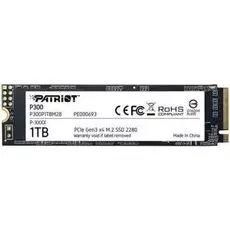 Накопитель SSD M.2 Patriot Memory P300P1TBM28 1.0TB, PCI-E 3.0 x4, up to 2100/1650MBs, 290000 IOPs, 3D TLC, SMI2263XT, TBW 320TB, 22х80mm
