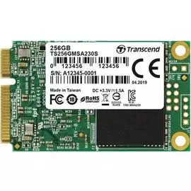Накопитель SSD mSATA Transcend TS256GMSA230S 230S 256GB SATA 6Gb/s 3D TLC 530/400MB/s IOPS 45K/70K MTBF 2M