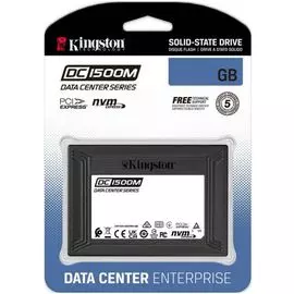 Накопитель SSD U.2 Kingston SEDC1500M/7680G DC1500M, for Enterprise, 7.68TB, PCIe NVMe 3.0 x4, 2700/3100MB/s, TLC