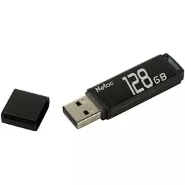 Накопитель USB 2.0 128GB Netac NT03U351N-128G-20BK чёрный