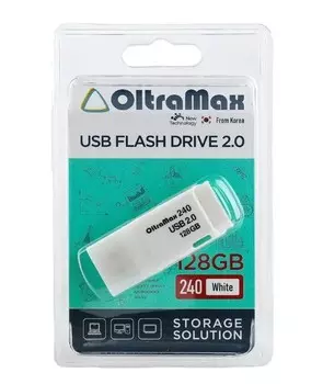 Накопитель USB 2.0 128GB OltraMax OM-128GB-240-White 240 белый
