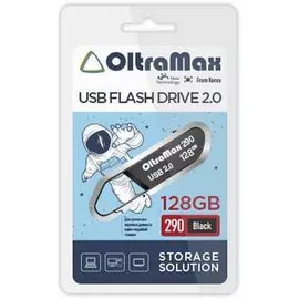 Накопитель USB 2.0 128GB OltraMax OM-128GB-290-Black 290, чёрный