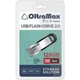 Накопитель USB 2.0 128GB OltraMax OM-128GB-300-Black 300, чёрный