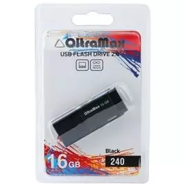 Накопитель USB 2.0 16GB OltraMax OM-16GB-240-Black 240, чёрный