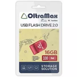 Накопитель USB 2.0 16GB OltraMax OM-16GB-330-Red 330, красный
