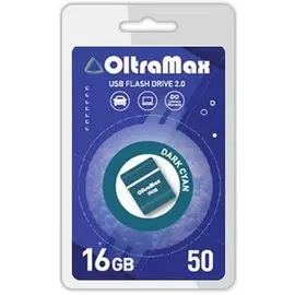 Накопитель USB 2.0 16GB OltraMax OM-16GB-50-Dark Cyan 50, тёмно голубой