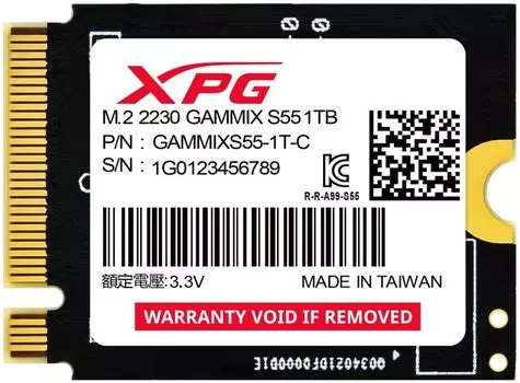Накопитель SSD M.2 2230 ADATA XPG GAMMIX S55 1TB, 5000/3700MB/s, TBW 250