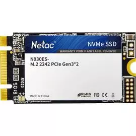 Накопитель SSD M.2 2242 Netac NT01N930ES-128G-E2X N930ES series 128GB PCI-E 3.1 x2 NVMe 1.3 3D TLC NAND 1650/635MB/s MTBF 1.5M 75TBW Retail