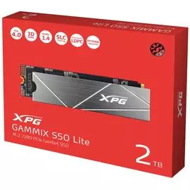 Накопитель SSD M.2 2280 ADATA AGAMMIXS50L-2T-CS XPG GAMMIX S50 Lite 2TB 3D TLC PCIe Gen 4.0 x4 NVMe 3800/3200MB/s IOPS 490K/540K MTBF 2M RTL