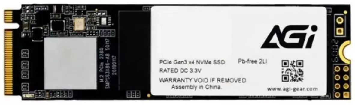 Накопитель SSD M.2 2280 AGI AGI2T0GIMAI298 PCIe 3.0x4 2TB