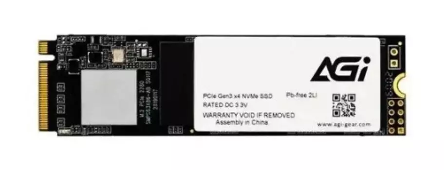 Накопитель SSD M.2 2280 AGI AI198 512GB, 2050/1600MB/s, TBW 300, MTBF 1.6M