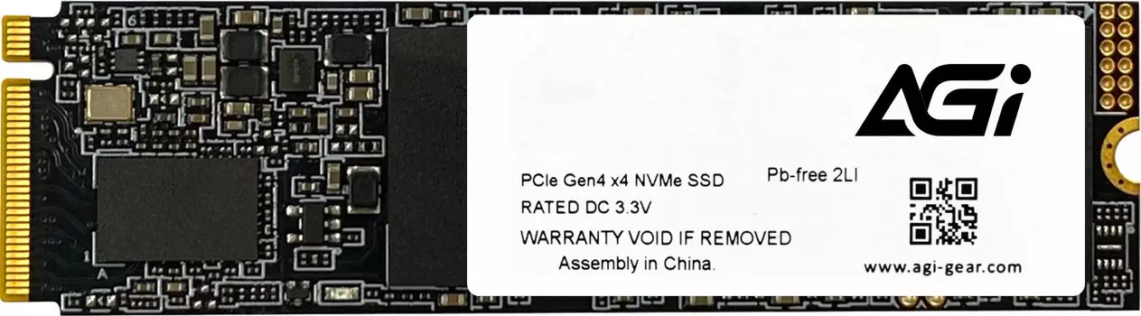 Накопитель SSD M.2 2280 AGI AI818 512GB, 4700/3300MB/s, MTBF 1.6M, 300 TBW