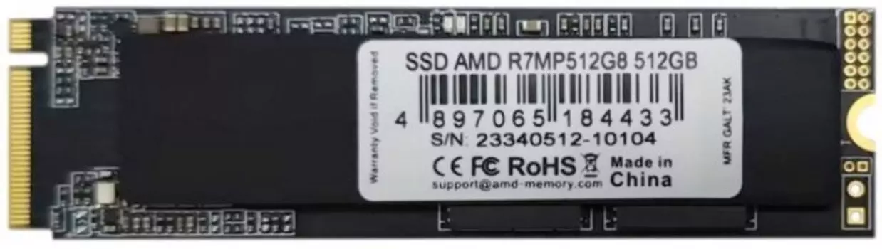 Накопитель SSD M.2 2280 AMD R7MP512G8 512Gb M.2 PCIE 4.0 2280 3D NAND Retail