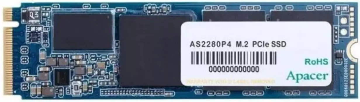 Накопитель SSD M.2 2280 Apacer AS2280P4 256GB, PCIe Gen3x4 with NVMe, 1800/1100, IOPS 150/240K, MTBF 1.5M, 3D TLC, 437TBW, 1.56 DWPD, bulk