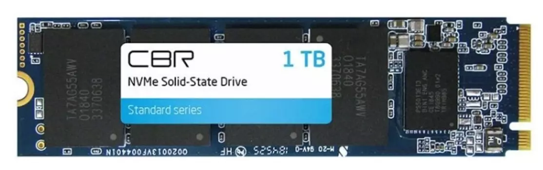 Накопитель SSD M.2 2280 CBR SSD-001TB-M.2-ST22 Standard, 1TB, NVMe, 2500/2100MB/s, TBW 800