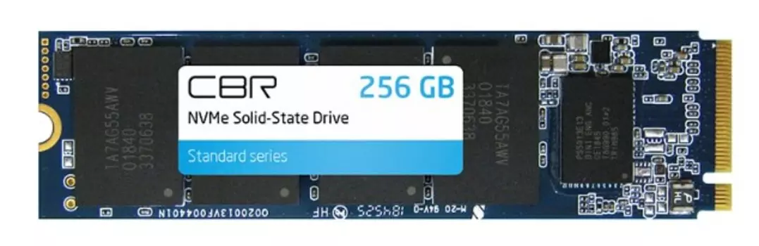Накопитель SSD M.2 2280 CBR SSD-256GB-M.2-ST22 Standard, 256GB, NVMe, 2200/1100MB/s, TBW 200