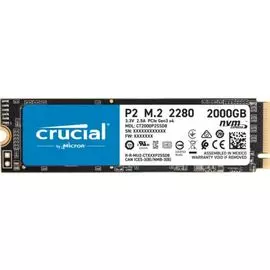 Накопитель SSD M.2 2280 Crucial CT2000P2SSD8 P2 2TB PCIe NVMe Gen 3 QLC 2400/1900MB/s MTBF 1.5M TBW 600TB