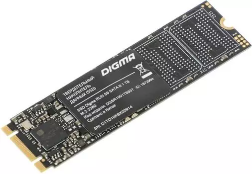 Накопитель SSD M.2 2280 Digma DGSR1001TS93T SATA III 1Tb Run S9