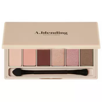 Тени для век A.blending Pro Eyeshadow Palette (12593, 01, Пляж Nude Beach, 6*2 г)
